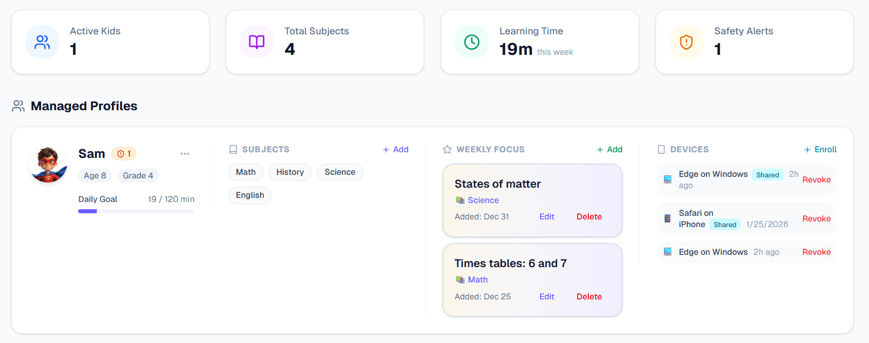 Manage All Your Kids
